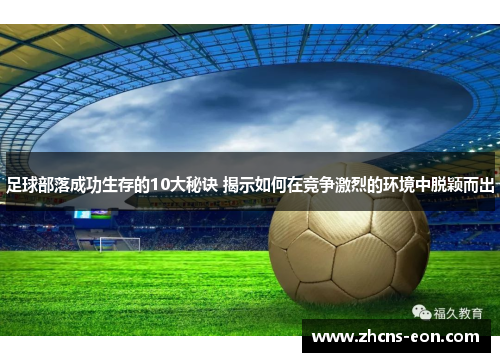 足球部落成功生存的10大秘诀 揭示如何在竞争激烈的环境中脱颖而出