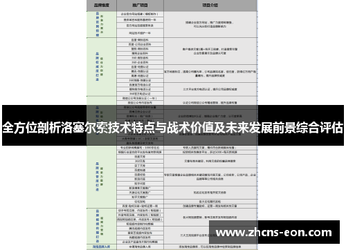 全方位剖析洛塞尔索技术特点与战术价值及未来发展前景综合评估 全方位剖析洛塞尔索技术特点与战术价值及未来发展前景综合评估